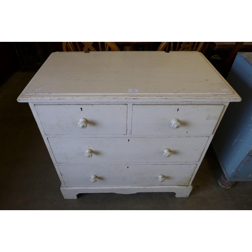 166 - A Victorian painted pine chest of drawers