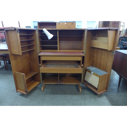 18 - A Newcraft Ltd. teak home office cabinet