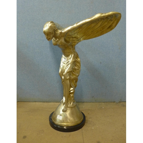 260 - A large chromed bronze Spirit of Ecstacy