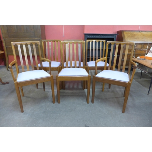 32B - A set of six Meredew teak dining chairs