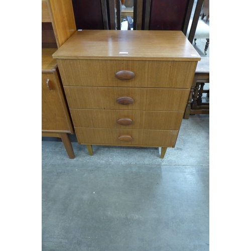 43 - A teak chest of drawers