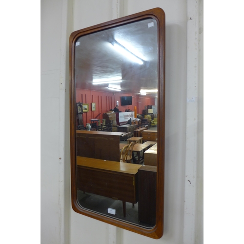 58 - A teak rectangular framed mirror