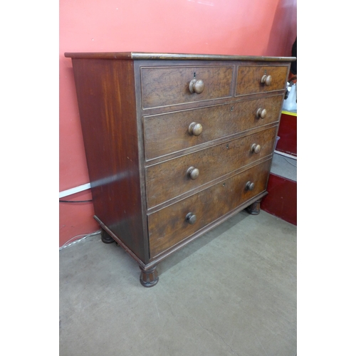 78 - A George IV plum pudding mahogany chest of drawers