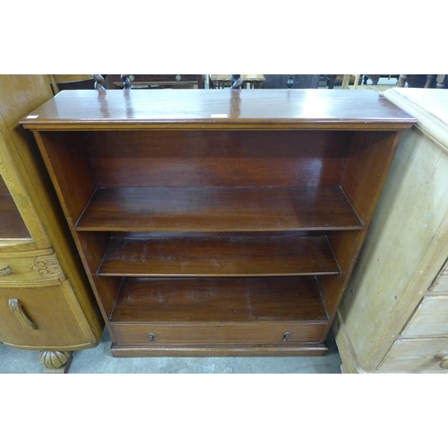 90 - An Edward VII mahogany open bookcase