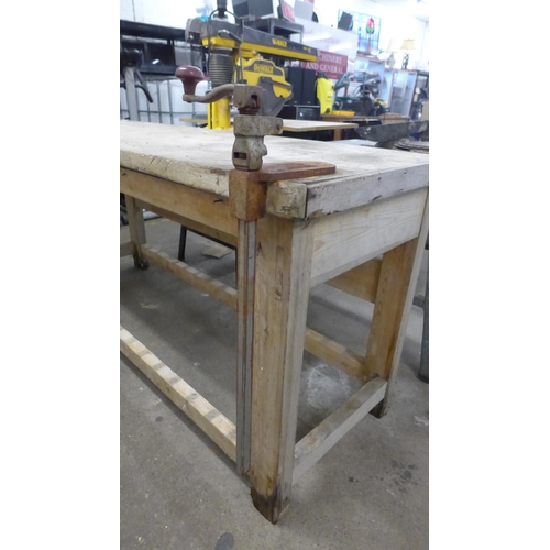 2009 - A vintage butcher's table with tin opener