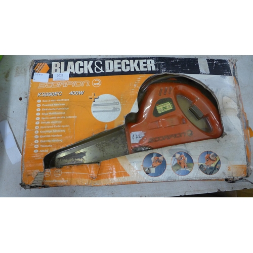 2023 - A Black & Decker 400w Scorpion Sabre saw (Model: KS890EC) - boxed