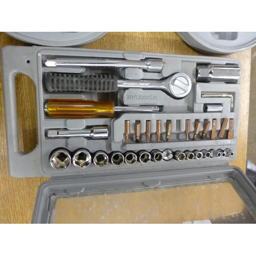 2040 - A socket set and a screwdriver set