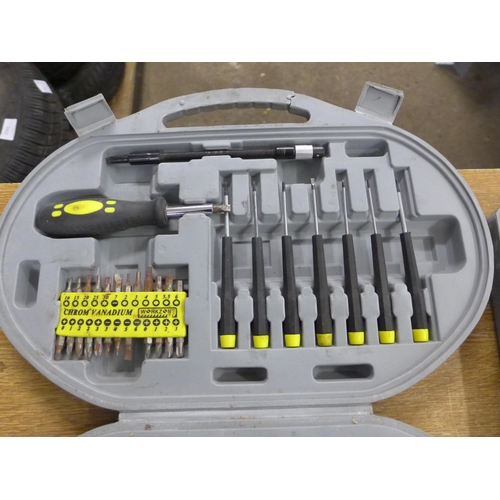 2040 - A socket set and a screwdriver set