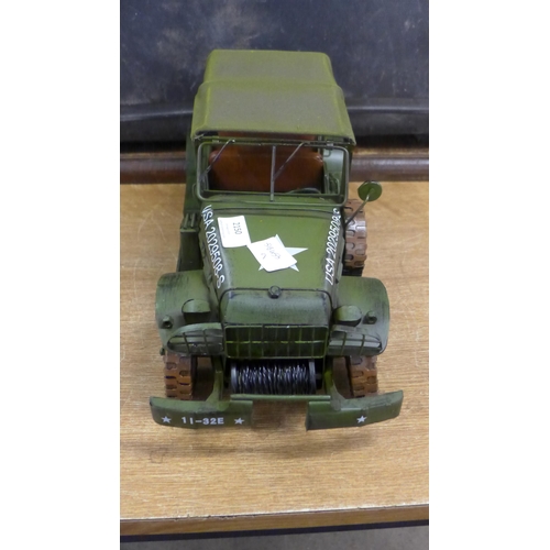 2150 - A tin plate USA Army truck