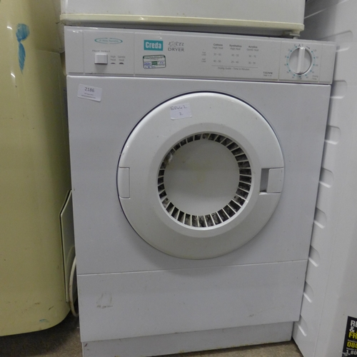 2186 - A Creda T322VW table top dryer