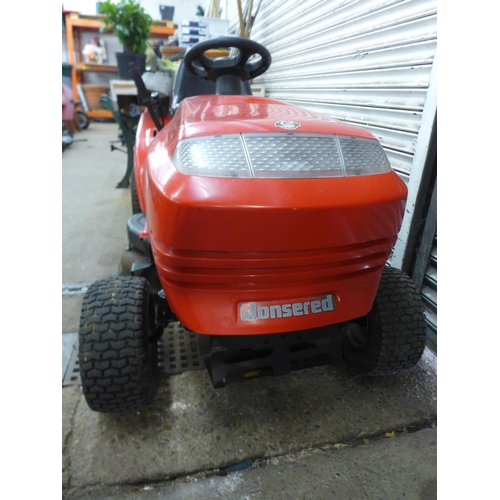 2207 - A Jonsered ICT 13 automatic ride-on mower with Briggs & Stratton engine, instruction manual, grass b... 