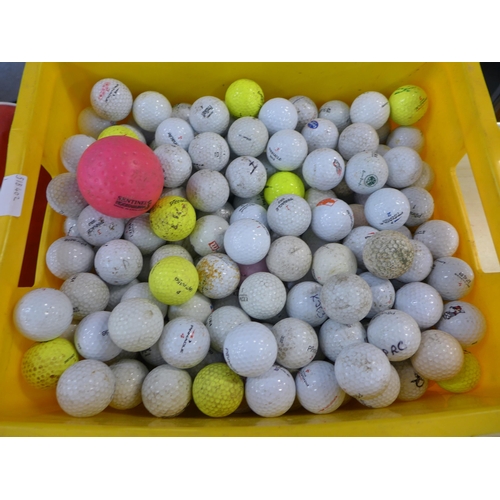 2304 - Two boxes of golf balls and two ball collectors