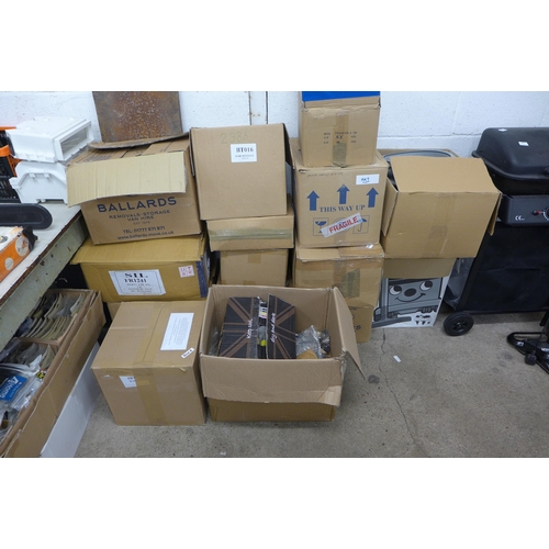 2386 - A quantity of at least 17 large boxes washing machine parts for Hoover, Candy, Hotpoint, Creda, Aris... 