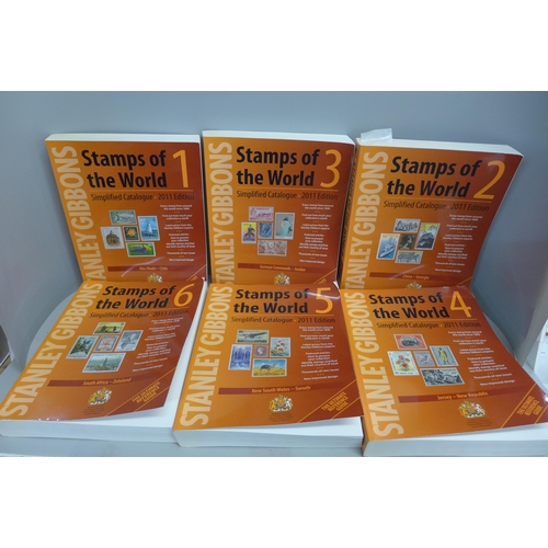 1103 - A Stanley Gibbons Stamps of the World 2011 catalogue, complete six volumes covering A-Z countries **... 