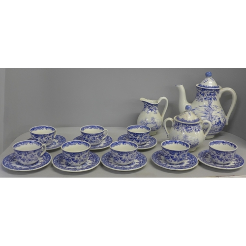 1107 - A 1970's Luneville France eight setting coffee set