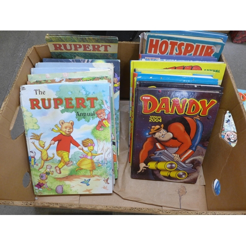 1108 - A box of children's annuals including Dandy, Rupert the Bear, The Beano, etc. **PLEASE NOTE THIS LOT... 