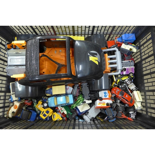 1126 - A box of approximately 90 model vehicles, Lledo, Hot Wheels and Action Man Jeep **PLEASE NOTE THIS L... 