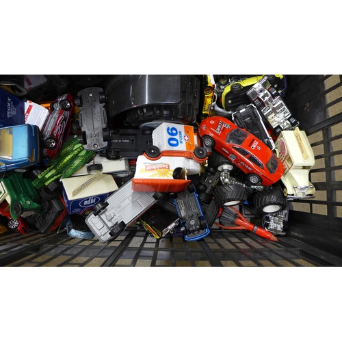 1126 - A box of approximately 90 model vehicles, Lledo, Hot Wheels and Action Man Jeep **PLEASE NOTE THIS L... 