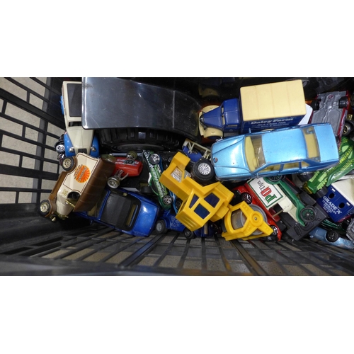 1126 - A box of approximately 90 model vehicles, Lledo, Hot Wheels and Action Man Jeep **PLEASE NOTE THIS L... 