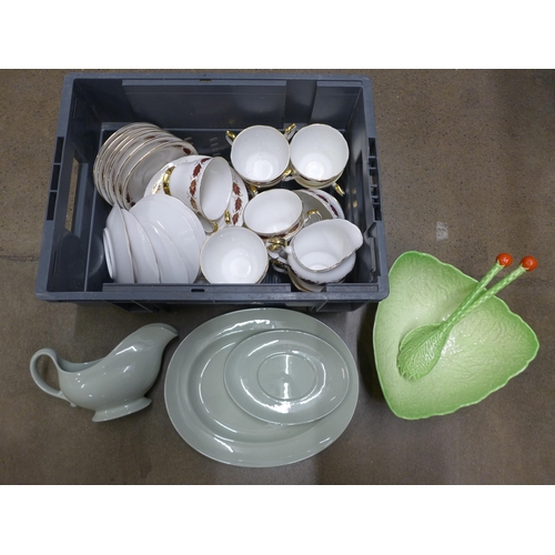 1134 - A collection of Paragon teaware and other assorted china including a salad bowl and servers **PLEASE... 