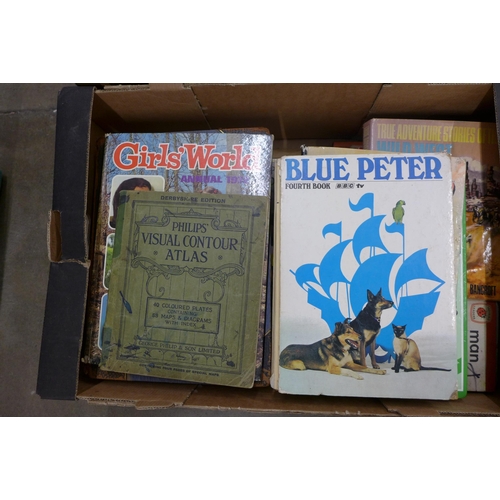 1146 - Five boxes of books, annuals, manuals, etc. **PLEASE NOTE THIS LOT IS NOT ELIGIBLE FOR POSTING AND P... 