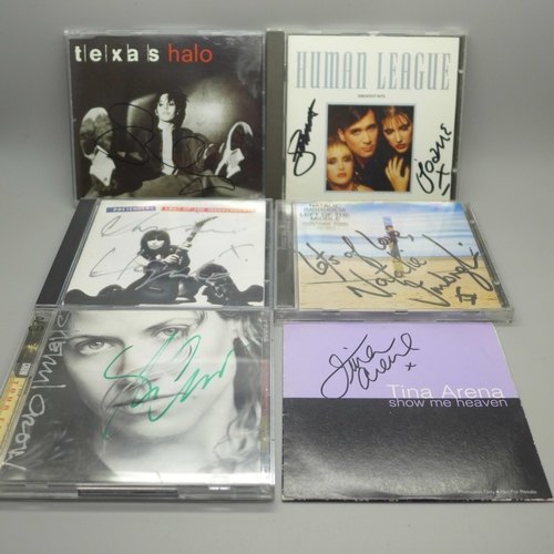 618 - Autographed CDs including Chrissie Hynde (Pretenders), Sharleen Spiteri (Texas), Human League, etc.