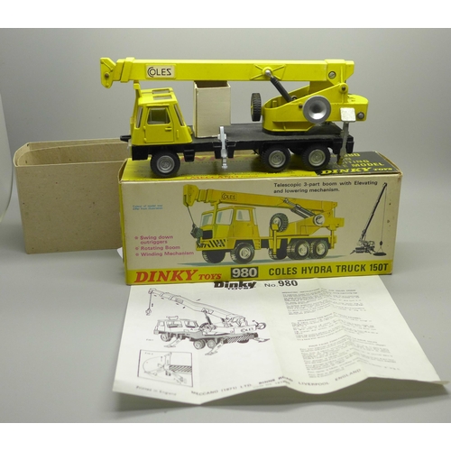 619 - A Dinky Toys 980 Coles Hydra Truck 150T, boxed