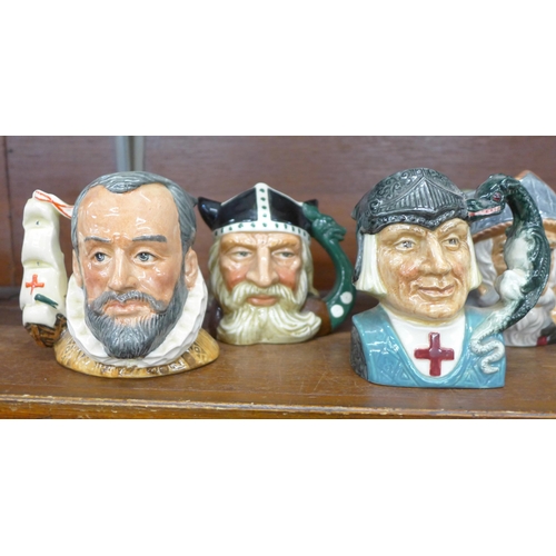 622 - Ten Royal Doulton character jugs