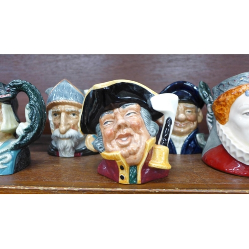 622 - Ten Royal Doulton character jugs