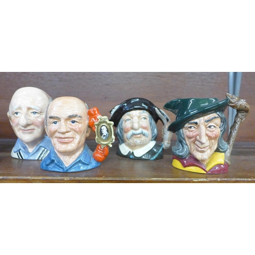 631 - Ten Royal Doulton character jugs including Henry Cooper, Prince Albert and Queen Victoria