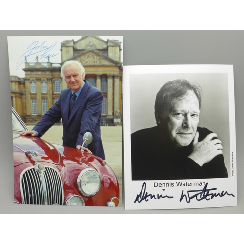 636 - Two signed photographs of Dennis Waterman and John Thaw (The Sweeney)