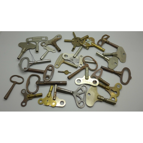 639 - Assorted clock keys