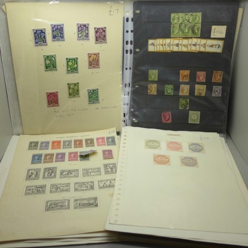 643 - Stamps; a collection of stamps on sheets