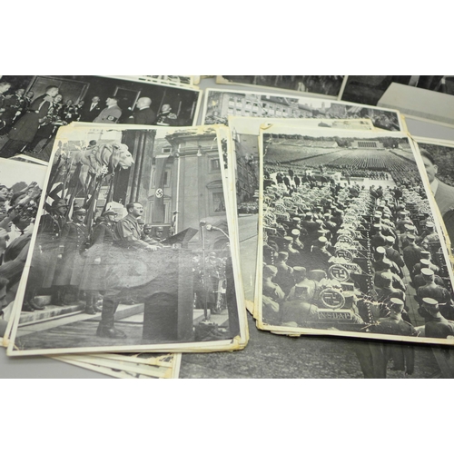 645 - A collection of 1930s Adolf Hitler Picture Album photographs, mainly sorted into groups, (Gruppe) 62... 