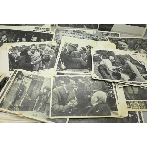 645 - A collection of 1930s Adolf Hitler Picture Album photographs, mainly sorted into groups, (Gruppe) 62... 