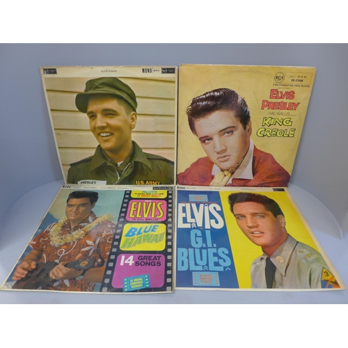 653 - Four Elvis Presley 1960s LP records