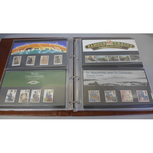 664 - Stamps; a Royal Mail album of mainly 1980s GB presentation packs (38)