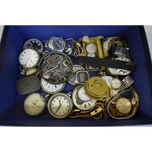 665 - Assorted pocket watches and wristwatches for spares or repair