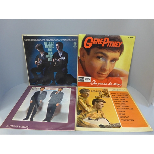 673 - Four 1960s LP records, including three Everly Brothers