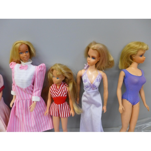 738 - Early Barbie dolls from the 1960s to 1970s with clothes, shoes, etc.