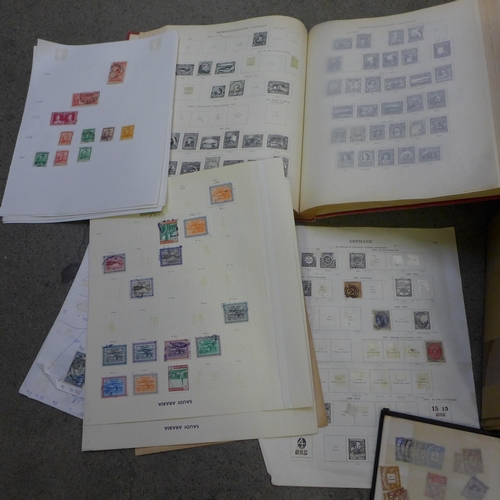 739 - Stamps; a box of stamps, covers, etc., loose and in albums