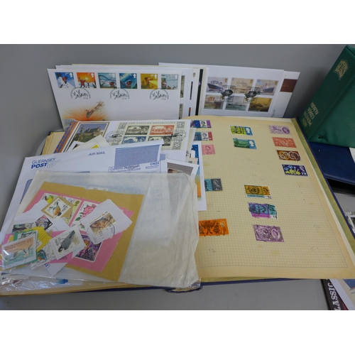 776 - An album of British and world stamps, Benham first day covers and empty albums