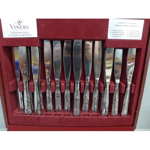 811 - A Viners stainless steel canteen of cutlery