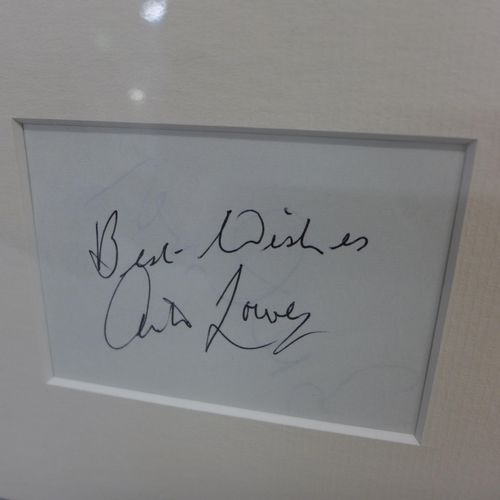 815 - Dad's Army signed display; Arthur Lowe (Capt. Mainwaring) and John Le Mesurier (Sgt. Wilson)