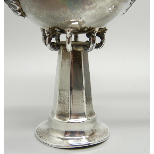 848 - Two silver lidded bon-bon dishes, London and Sheffield marks, total weight 269g