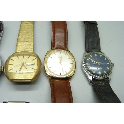 862 - A collection of watches, mainly manual wristwatches