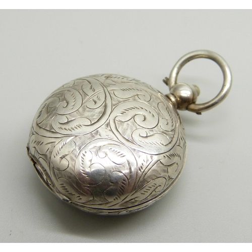 874 - A Victorian silver sovereign case, Birmingham 1898, 16g