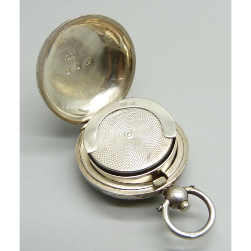 874 - A Victorian silver sovereign case, Birmingham 1898, 16g