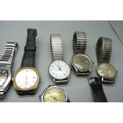 912 - A collection of gentleman's wristwatches including Rotary, Sekonda, Ingersoll and Timex