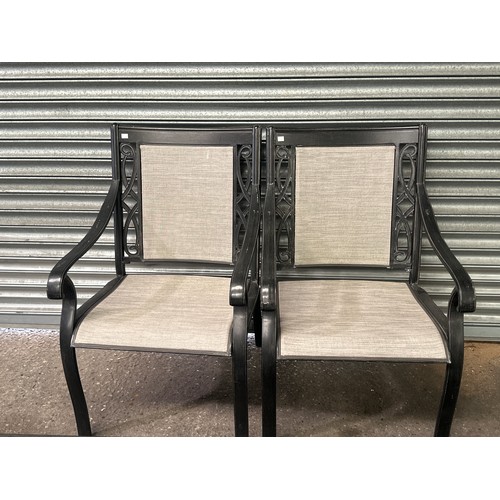 1411 - Agio Turner 7 Piece Sling Dining Set, (marked/damaged, arms split). Original RRP £1249.99 + VAT (297... 